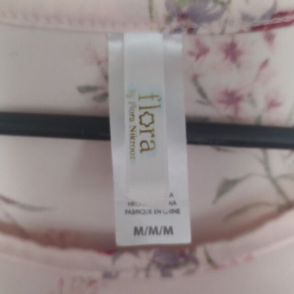 Flora By Flora Nikrooz Women's floral PJ Night Long Shirt Size Medium - Picture 4 of 8